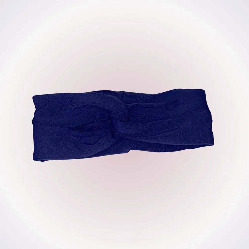 Navy blue front knot headband | Sz OS